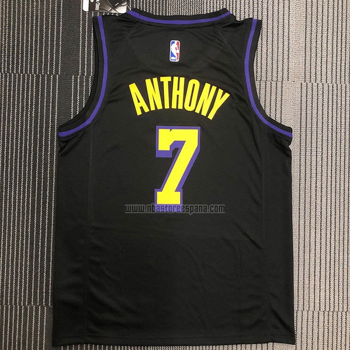 Camiseta Los Angeles Lakers Carmelo Anthony NO 7 Ciudad 2019-20 Negro